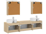 Bathroom Cabinet Set 5 pcs Sonoma Oak Engineered Wood 3406433