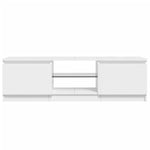 ZNTS TV Cabinet with LED Lights High Gloss White 120x30x35.5 cm 804289