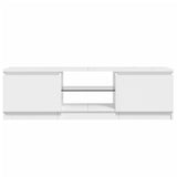 ZNTS TV Cabinet with LED Lights High Gloss White 120x30x35.5 cm 804289