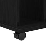 Rolling Cabinet Black Oak 60 x 45 x 55 cm Engineered Wood 862674