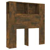 Headboard Cabinet Smoked Oak 100x18.5x102.5 cm 817264