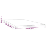 Mattress Topper 100x190x5 cm Twin 347915
