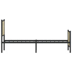 Metal Bed Frame without Mattress Sonoma Oak 137x190 cm 4007733