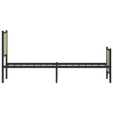 Metal Bed Frame without Mattress Sonoma Oak 137x190 cm 4007733