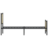 Metal Bed Frame without Mattress Sonoma Oak 160x200 cm 3301363