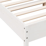 Bed Frame without Mattress White 140x200 cm Solid Wood Pine 842595