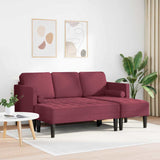 Sofa Set 2 pcs Wine red 173 x 131 x 67 cm Fabric 3329255