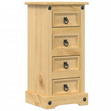 ZNTS Bedside Cabinet Corona 35x32.5x74 cm Solid Wood Pine 4005654