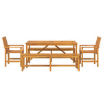 Garden Dining Set 5 pcs Brown 150 x 90 x 74 cm 3154113