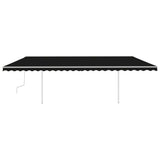 Manual Retractable Awning with LED 6x3.5 m Anthracite 3070084