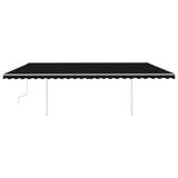 ZNTS Manual Retractable Awning with LED 6x3 m Anthracite 3070004