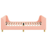 Children's Bed Frame with Headboard Pink 90 x 190 cm 42010875