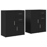 Sideboards 2 pcs Black 60x31x70 cm Engineered Wood 3276561
