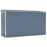 Wall-mounted Garden Shed Grey 118x288x178 cm Galvanised Steel 316226