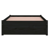 Bed Frame without Mattress Black Solid Wood 90x190 cm Single Single 814918