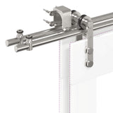 Sliding Door Hardware Kit 400 cm Stainless Steel Silver 3295770