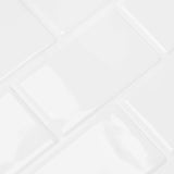 Subway Tile 20 pcs White 30 x 30 cm Polyurethane and PET 42046121