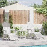 Garden Chair 3 pcs White Polyethylene 3335846