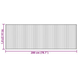 Rug Rectangular Brown70x200 cm Bamboo 376872