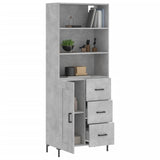 Highboard Concrete Grey 69.5x34x180 cm Engineered Wood 3190025