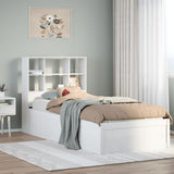 Bed Frame without Mattress White 90x190 cm Single Solid Wood Pine 3323477
