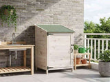 Garden Shed with Roof White 59 x 56 x 113.5 cm Solid Fir Wood 42033437