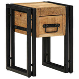 End Table Brown and Black 30 x 30 x 40 cm Solid Mango Wood 4016715