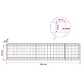 Gabion with 5 mm Wire and 10x10 cm Mesh 250x50x50 cm 3465191