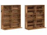 CD Cabinet 2 pcs Old Wood 65 x 23.5 x 97.5 cm Engineered Wood 8012687