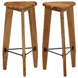 Bar Stools 2 pcs Solid Acacia Wood 246017