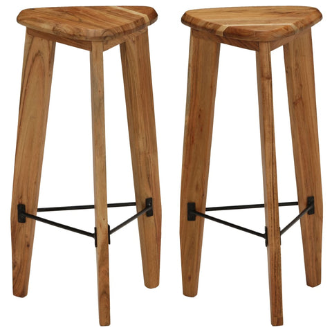 ZNTS Bar Stools 2 pcs Solid Acacia Wood 246017