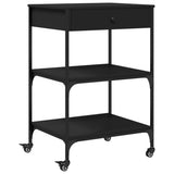 Kitchen Trolley Black 60x48x89.5 cm Engineered Wood 842371
