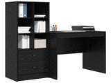Desk with Drawer with Shelf with Storage 2 pcs Black Oak 3337354