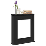 Fireplace Surround Black 75x20x87.5 cm Engineered Wood 854581