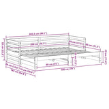 Day bed with Trundle without Mattress 80x200 cm 868188