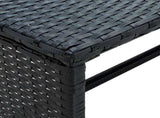 Coffee Table Black PE Rattan, powder-coated steel 70x40x38 cm 46392