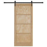 Sliding Door ORKDAL Brown 86 x 198.5 cm Solid Pine Wood 3333678