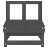 Garden Middle Sofas 2 pcs Grey Solid Wood Pine 825403