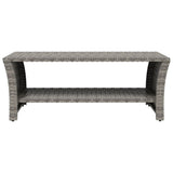 Coffee Table Grey 100x50x40 cm Poly Rattan 319391