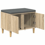 Hall Bench with Cushion with Storage Sonoma Oak 60 x 38 x 46 cm 891522
