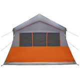 Family Tent with Roof Grey and Orange 487 x 340 x 216 cm 42028675