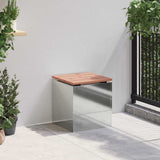 Garden Bench Silver 40 x 40 x 43 cm Galvanised steel 874917