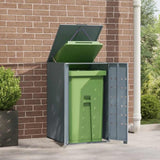 Wheelie Bin Storage for Single Bin Grey 69x79x117 cm Steel 4008428