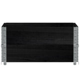 Pallet Collars 2 pcs Black 80x60 cm Solid Wood Pine 4010269