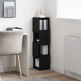 Corner Cabinet Black Oak 25.5x25x102cm Engineered Wood 889806