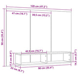 TV Cabinet Set Artisan Oak 120 x 23.5 x 90 cm Engineered Wood 875186