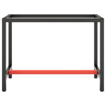 Work Bench Frame Matte Black and Matte Red 110x50x79 cm Metal 151450