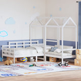 Day Bed and Bench Set with Roof without Mattress White 80x200 cm 3282309