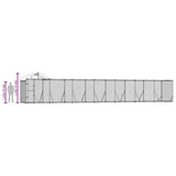 Outdoor Dog Kennel with Roof Silver 14x2x2.5 m Galvanised Steel 3190469