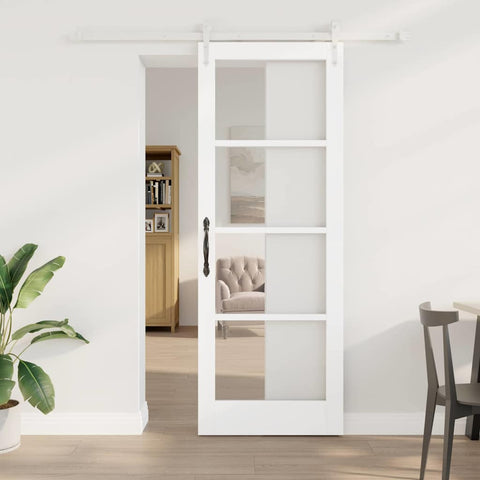 Sliding Door Manual White 78 x 211 cm Wood and metal 3332358
